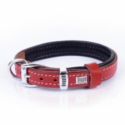 Doggie Yumuşak Firstclass Deri Köpek Boyun Tasması Kırmızı 1,5x20-25 Cm - 2