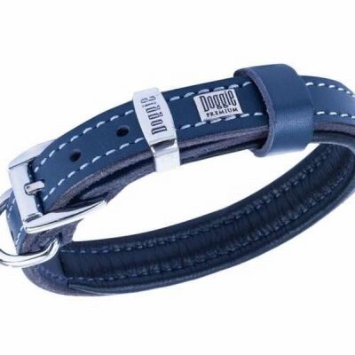 Doggie Yumuşak Firstclass Deri Köpek Boyun Tasması Royalblue 1,5x20-25 Cm - 1