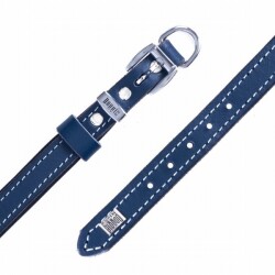 Doggie Yumuşak Firstclass Deri Köpek Boyun Tasması Royalblue 1,5x20-25 Cm - 3