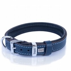 Doggie Yumuşak Firstclass Deri Köpek Boyun Tasması Royalblue 1,5x25-30 Cm - 2