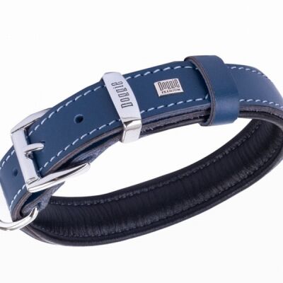 Doggie Yumuşak Firstclass Deri Köpek Boyun Tasması Royalblue 2,5x37-45 Cm - 1