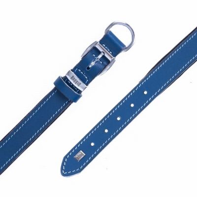 Doggie Yumuşak Firstclass Deri Köpek Boyun Tasması Royalblue 2,5x37-45 Cm - 3