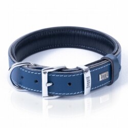 Doggie Yumuşak Firstclass Deri Köpek Boyun Tasması Royalblue 3,5x47-55 Cm - 2