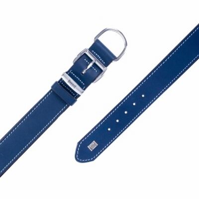 Doggie Yumuşak Firstclass Deri Köpek Boyun Tasması Royalblue 3,5x47-55 Cm - 3