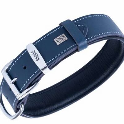 Doggie Yumuşak Firstclass Deri Köpek Boyun Tasması Royalblue 4x47-55 Cm - 1