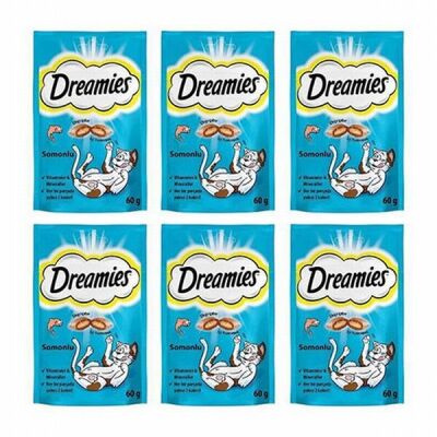 Dreamies Somon Balıklı Kedi Ödülü 6x60 Gr - 1