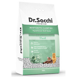 Dr.Sacchi Premium Fresh Bentonit İnce Taneli Topaklanan Kedi Kumu 10 Lt - Dr.Sacchi