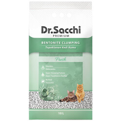 Dr.Sacchi Premium Fresh Bentonit İnce Taneli Topaklanan Kedi Kumu 10 Lt - 2