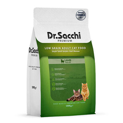 Dr.Sacchi Premium Kuzu Etli Düşük Tahıllı Yetişkin Kedi Maması 1 Kg - 1