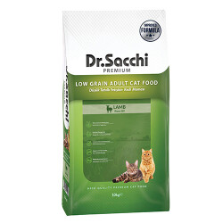 Dr.Sacchi Premium Kuzu Etli Düşük Tahıllı Yetişkin Kedi Maması 10 Kg - Dr.Sacchi