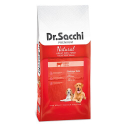 Dr.Sacchi Premium Natürel Beef Sığır Etli Yetişkin Köpek Maması 15 Kg - Dr.Sacchi