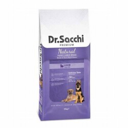 Dr.Sacchi Premium Natürel Puppy Large Breed Büyük Irk Kuzulu Yavru Köpek Maması 15 Kg - Dr.Sacchi