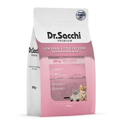 Dr.Sacchi Premium Sığır Etli ve Kuzu Etli Düşük Tahıllı Yavru Kedi Maması 1 Kg - Dr.Sacchi