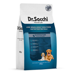 Dr.Sacchi Premium Somonlu ve Ton Balıklı Düşük Tahıllı Yetişkin Köpek Maması 1,5 Kg - Dr.Sacchi