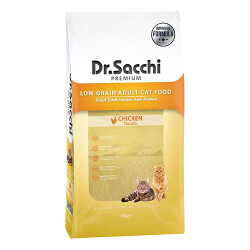 Dr.Sacchi Premium Tavuklu Düşük Tahıllı Yetişkin Kedi Maması 10 Kg - Dr.Sacchi