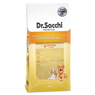 Dr.Sacchi Premium Tavuklu Düşük Tahıllı Yetişkin Köpek Maması 12 Kg - 1