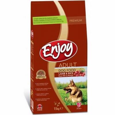 Enjoy Kuzulu ve Pirinçli Yetişkin Köpek Maması 15 Kg - 1