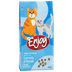 Enjoy Somonlu ve Hamsili Yetişkin Kedi Maması 10 Kg - Enjoy