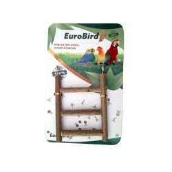 EuroBird 3 Basamaklı Doğal Ahşap Kuş Oyun Merdiveni - EuroBird