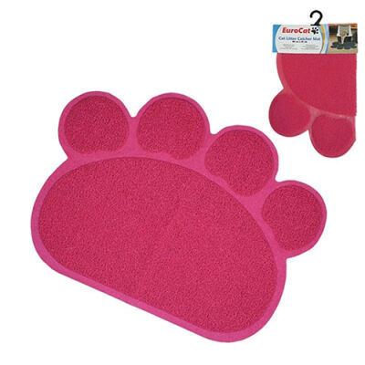 EuroCat Kedi Tuvaleti Önü Paspası Pembe 60x45 Cm - 1