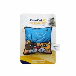 EuroCat Mavi Yastık Kedi Oyuncağı 8 Cm - EuroCat