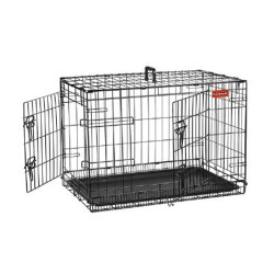 EuroDog Çift Kapılı Metal Köpek Kafesi 122x76x80 Cm - EuroDog