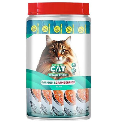 EuroGold Cat Sıvı Kedi Ödülü Somonlu ve Kızılcıklı 30x15 Gr - 1