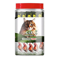 EuroGold Cat Sıvı Kedi Ödülü Tavuklu ve Ciğerli 30x15 Gr - EuroGold