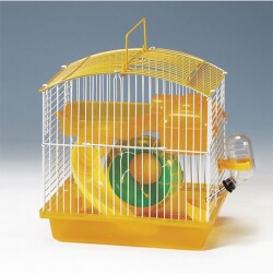 EuroGold Hamster Kafesi Sarı Beyaz 23x17x25 Cm - EuroGold