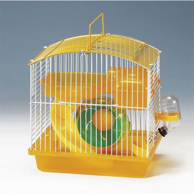 EuroGold Hamster Kafesi Sarı Beyaz 23x17x25 Cm - 1