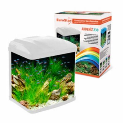 EuroStar Akdeniz 230 Beyaz Akvaryum 2w Led 23x16x27,5 Cm - 1