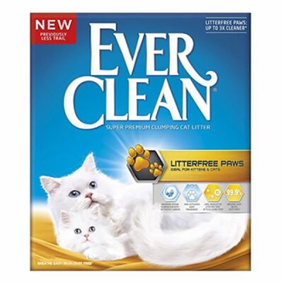 Ever Clean Litterfree Paws Patilere Yapışmayan Topaklanan Kedi Kumu 10 Lt - 1