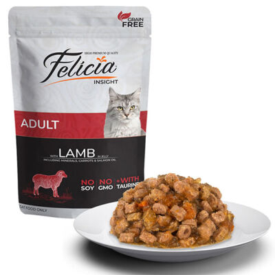 Felicia Jelly Kuzu Etli ve Taurinli Tahılsız Yetişkin Kedi Konservesi 12 Adet 85 Gr - 2