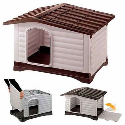 Ferplast Dog Villa 90 Plastik Köpek Kulübesi 88x72x65 Cm - 1