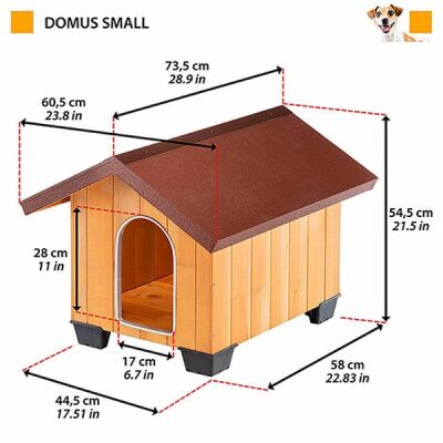 Ferplast Domus Ahşap Köpek Kulübesi Small 60,5x73,5x54,5 Cm - 2