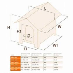 Ferplast Domus Maxi Ahşap Köpek Kulubesi 127,5x113x109,5Cm - 2