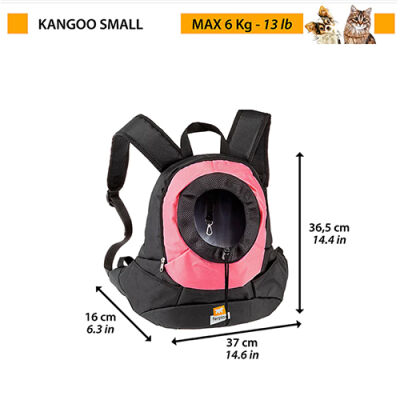 Ferplast Kangoo Küçük Irk Köpek Sırt Çantası 41x20x43 Cm Pembe - 2