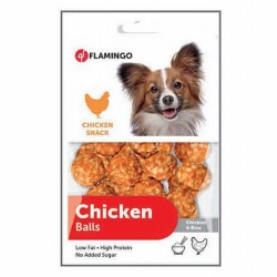 Flamingo Chicken Balls Tavuk ve Pirinçli Top Köpek Ödülü 75 Gr - Flamingo