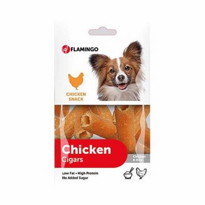 Flamingo Chicken Cigars Tavuk ve Pirinçli Rulo Köpek Ödülü 85 Gr - 1