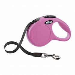 Flexi New Classic Otomatik Şerit Köpek Gezdirme Tasması XSmall 3 Mt Pembe - Flexi