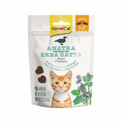 GimCat Crunchy Snacks Duck Catnip Ördekli ve Catnipli Tahılsız Kedi Ödülü 50 Gr - 1