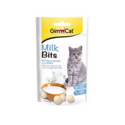 GimCat Milk Bits Sütlü ve Taurinli Tahılsız Kedi Ödül Tableti 40 Gr - 1