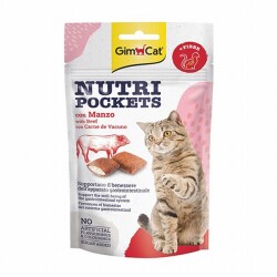 GimCat Nutripockets Biftekli Malt Kedi Ödülü 60 Gr - GimCat