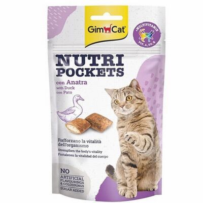 GimCat Nutripockets Ördekli Kedi Ödülü 60 Gr - 1