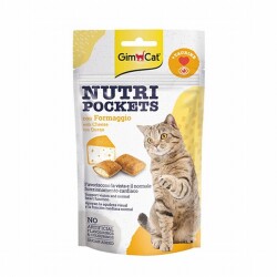 GimCat Nutripockets Peynirli ve Taurinli Kedi Ödülü 60 Gr - GimCat