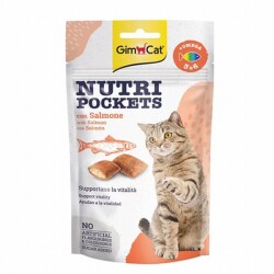 GimCat Nutripockets Somonlu ve Omega 3&6 Kedi Ödülü 60 Gr - GimCat