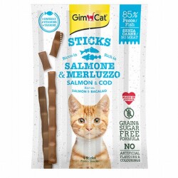 GimCat Sticks Alabalıklı ve Somonlu Kedi Ödül Çubukları 20 Gr - GimCat