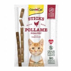 GimCat Sticks Tavuklu ve Ciğerli Kedi Ödül Çubukları 20 Gr - GimCat