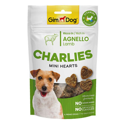 GimDog Charlies Mini Hearts Kuzu Etli Tahılsız ve Şekersiz Köpek Ödülü 70 Gr - 1