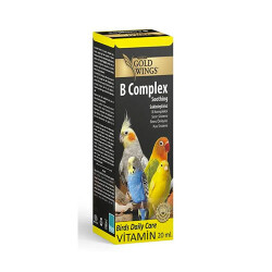 Gold Wings Premium B Complex Kuşlar için Stres Önleyici Sıvı Vitamin 20 Ml - Gold Wings